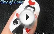 Nail Art Tutorial - Tree of Love Heart Romantic Valentines