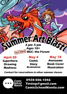 Comic Art Workshop at Fully Booked Serendra for Summer 2014
